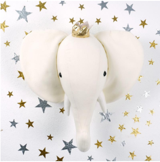 Bust Elephant White