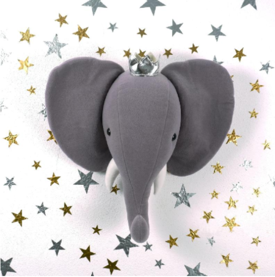 Bust Elephant Gray
