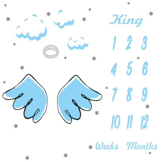 BlueWing Monthly Milestone Fabric
